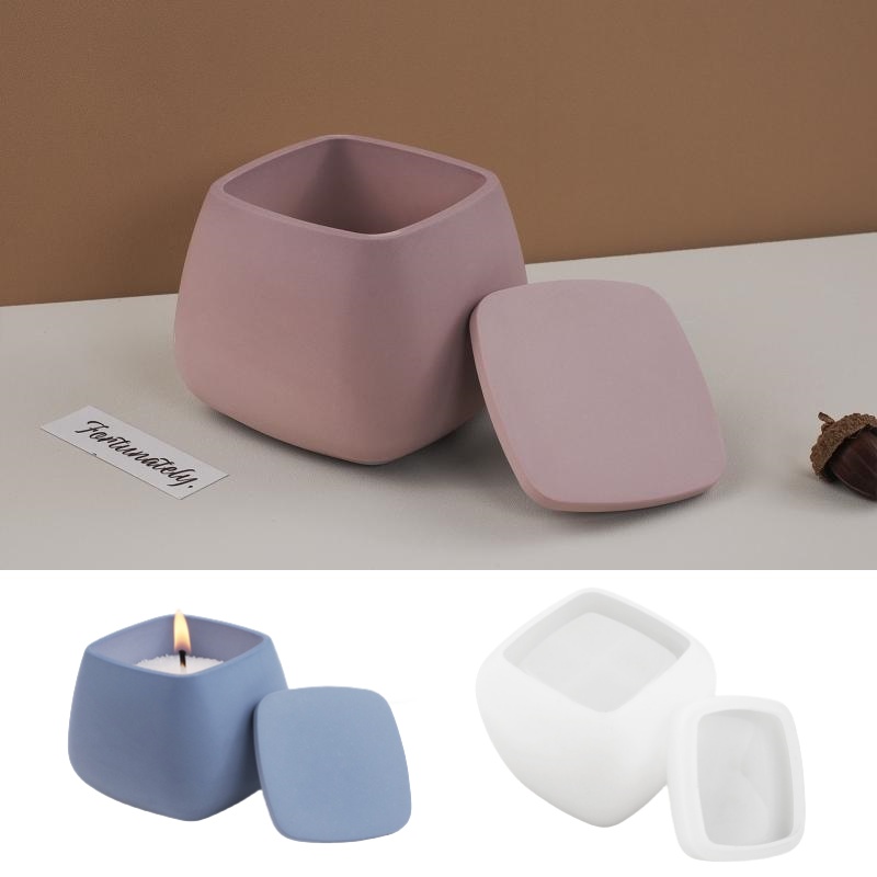 Craft Embellishment Storage - 1Set Kotak Penyimpanan Persegi Cetakan Silikon