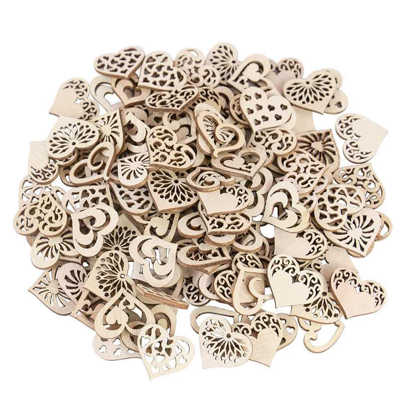 Embellish Craft - 100 buah pola hati berongga kecil