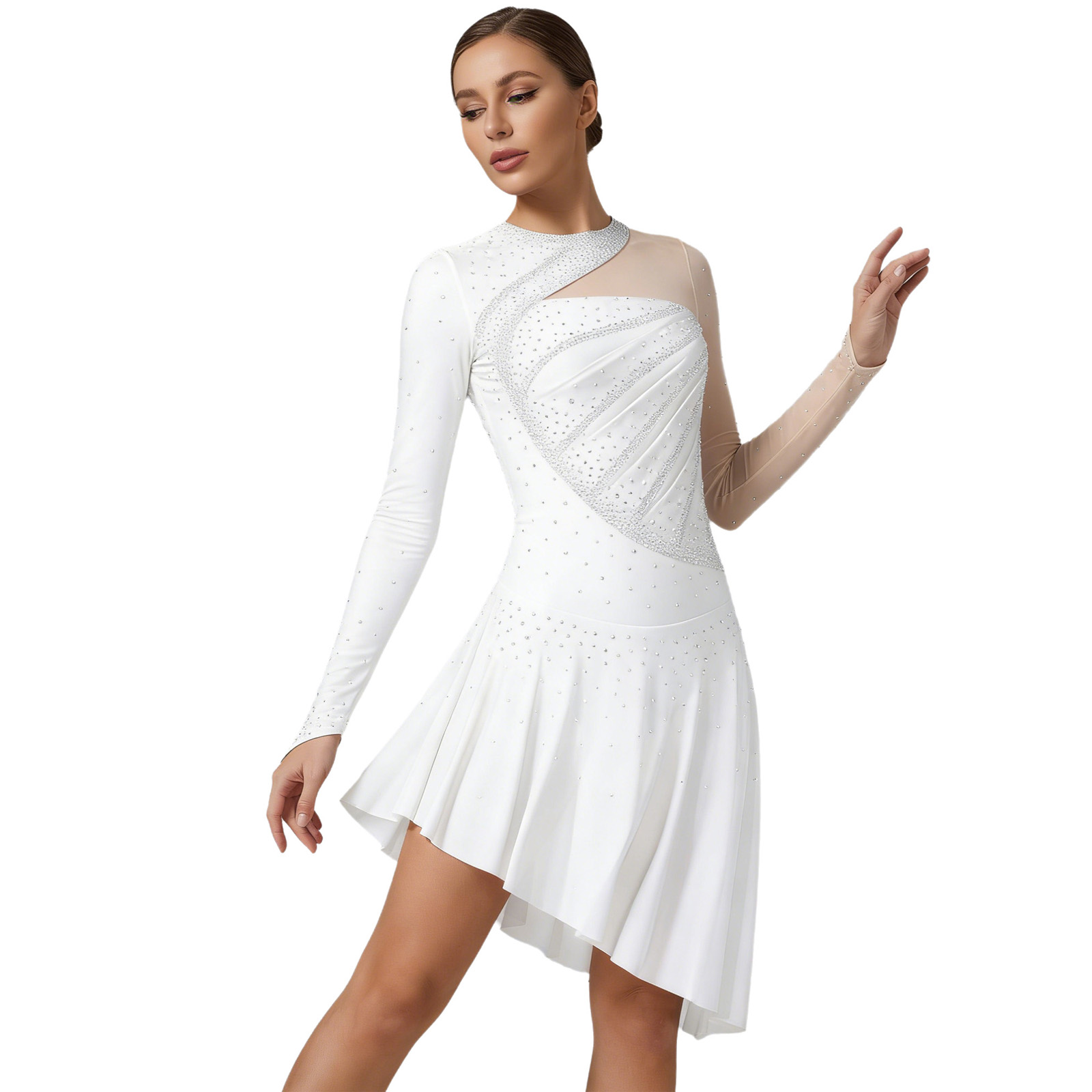 Rhinestone Banding Trim - Kostum Senam Ritmik, Figure Skating, Tari