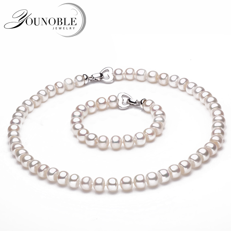 Pearl Trim Chain - Set gelang mutiara air tawar alami
