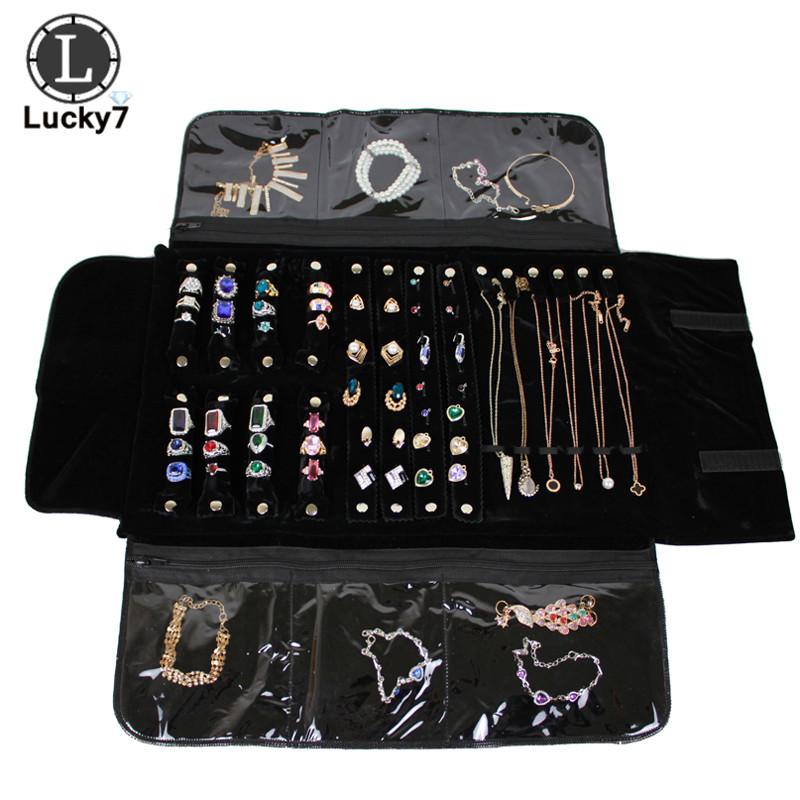 Velvet Ribbon Roll - Tas Penyimpanan Gulungan Perhiasan Beludru Ritsleting