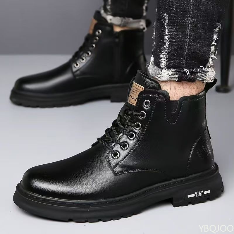 Guipure Lace Panel - Sepatu pria high top baru musim