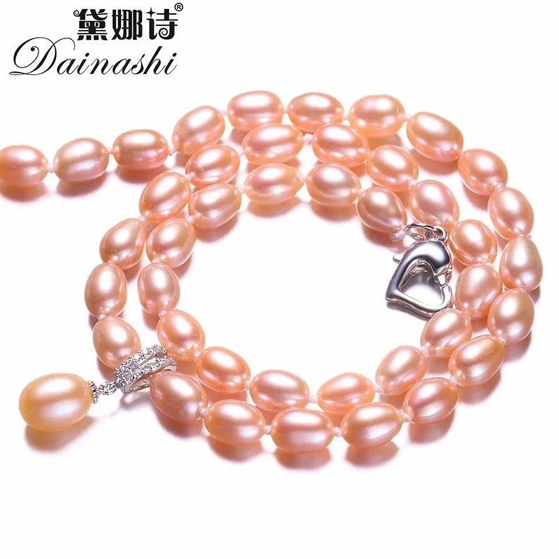 Pearl Trim Chain - Dainashi 925 Sterling Silver Kalung Mutiara,