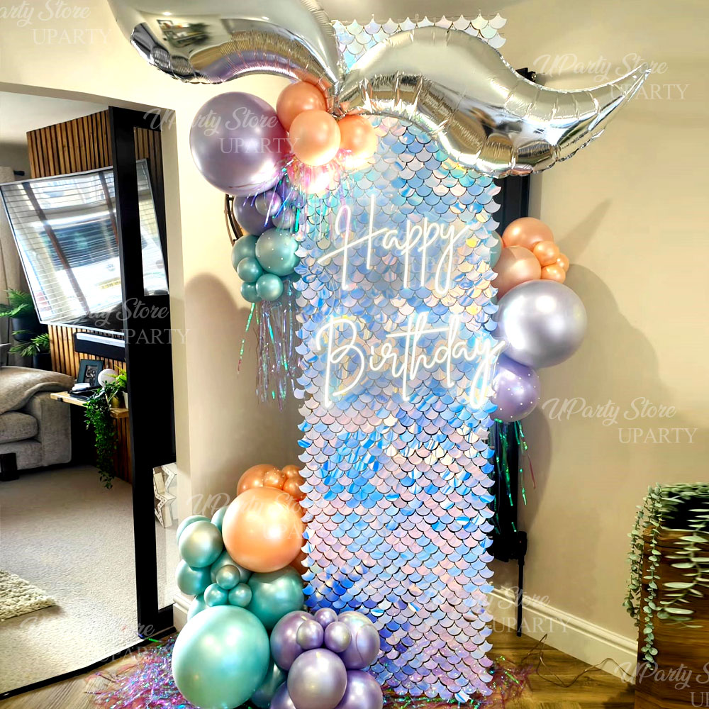 Sequin Fabric Panel - 12pcs Panel Dinding Payet Putri Duyung