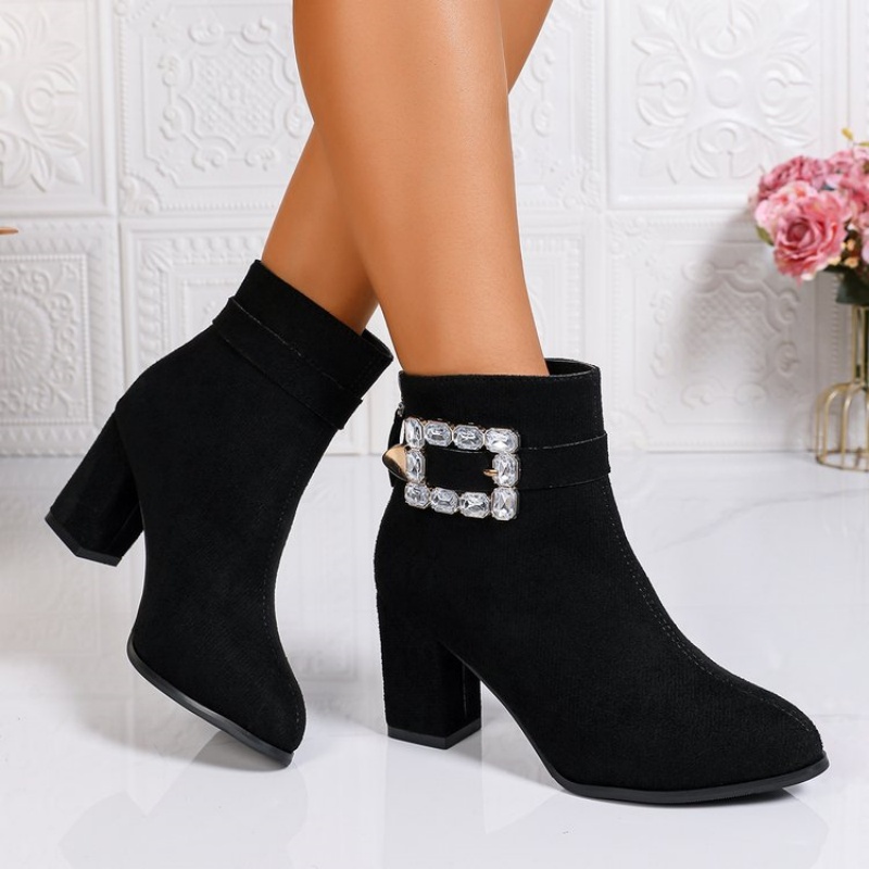 Crystal Mesh Fabric - Sepatu Bot Wanita Model Terbaru Musim