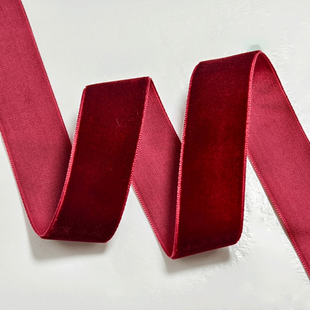 Velvet Ribbon Roll - Pita Beludru 5 Yard/Roll DIY 6/10/15/20/25/40mm