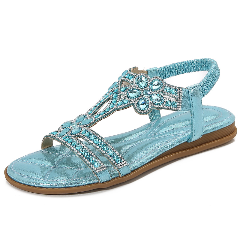 Sew On Rhinestone - Sandal Kerawang Ukuran Besar Gaya Bohemian
