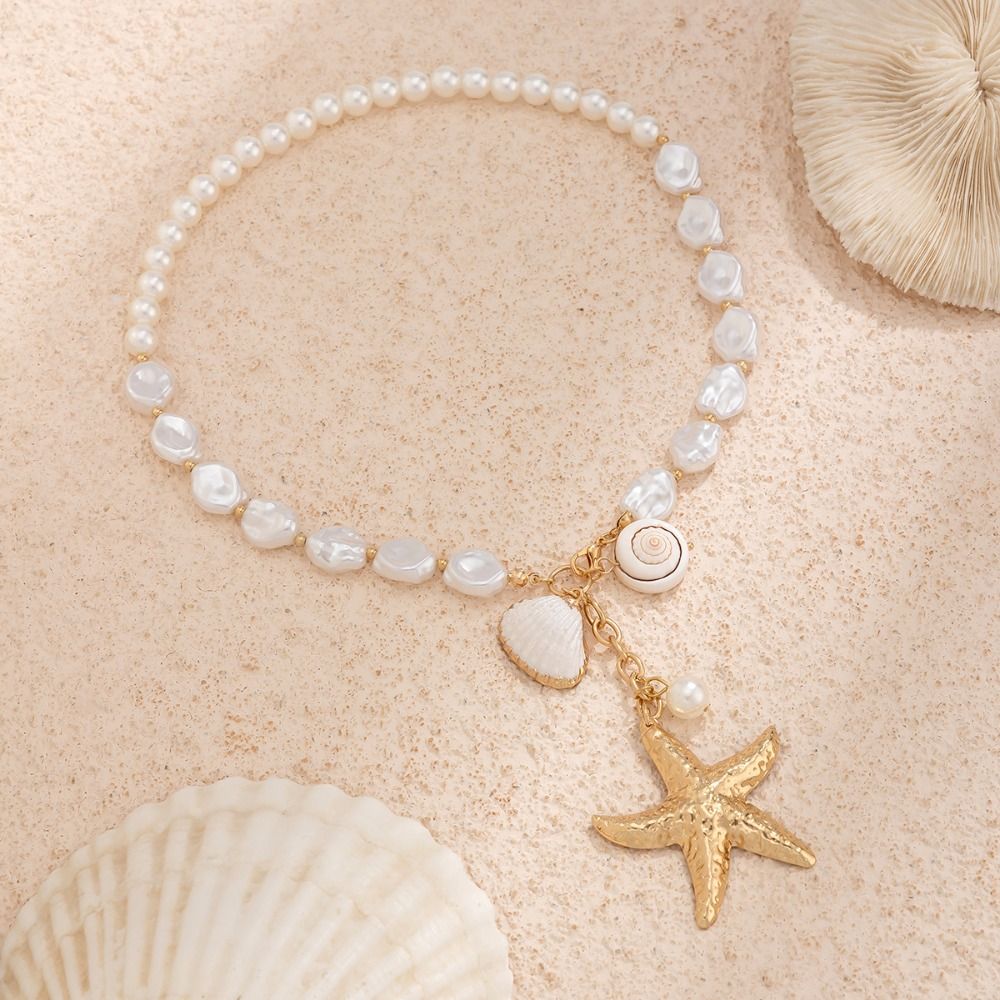 Kalung kerang multilapis Akses - Pearl Trim Chain ulasan dan harga