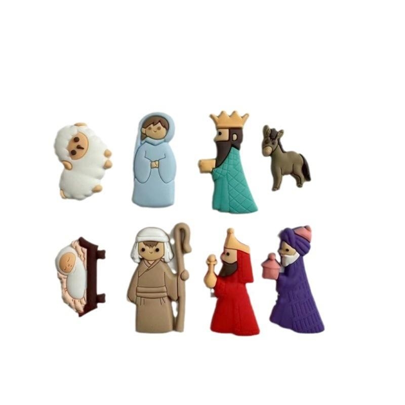 G6kf 9pcs/set kelahiran kelahi - Christmas Craft Embellishment ulasan dan harga