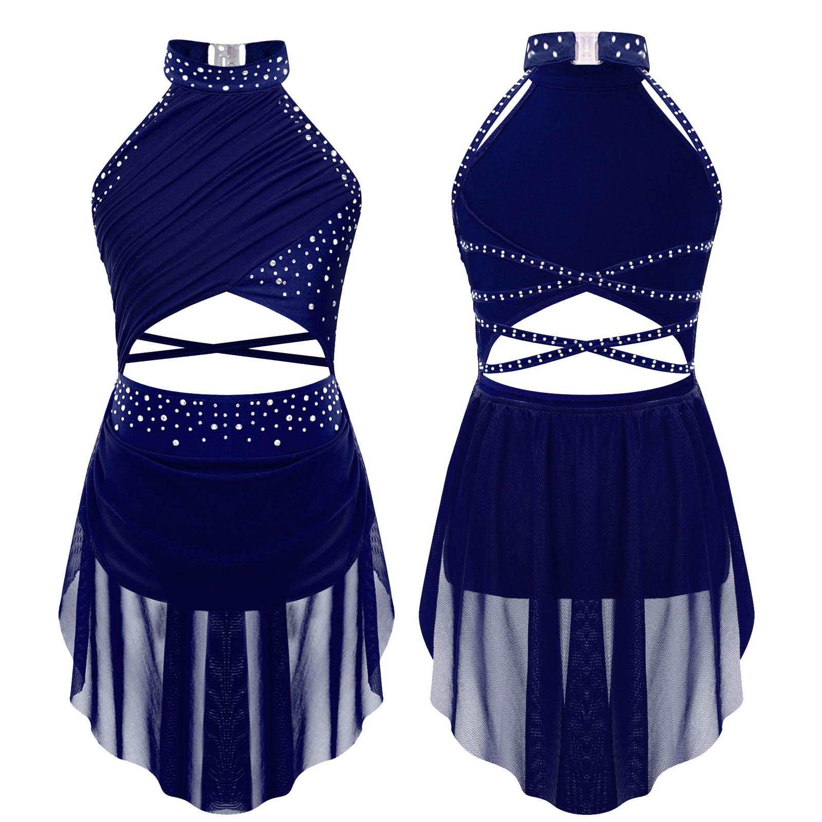 Gaun Leotard Balet Anak Peremp - Rhinestone Banding Trim ulasan dan harga