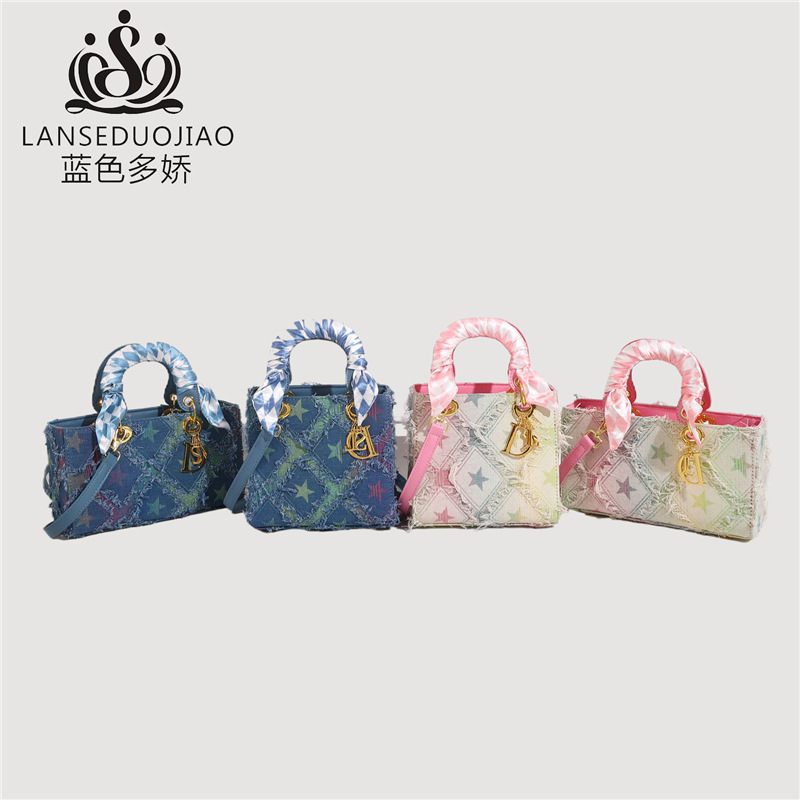 Tas Tangan Bintang Denim Baru  - Craft Embellishment Storage ulasan dan harga