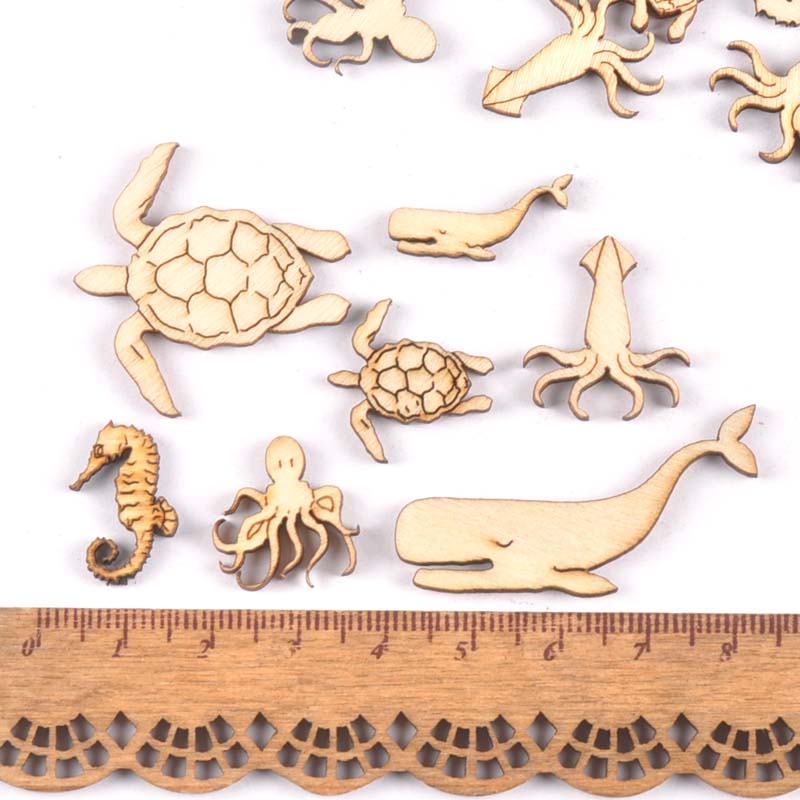 20Pcs 25-40Mm Penyu/Kuda/Paus  - Embellish Craft ulasan dan harga