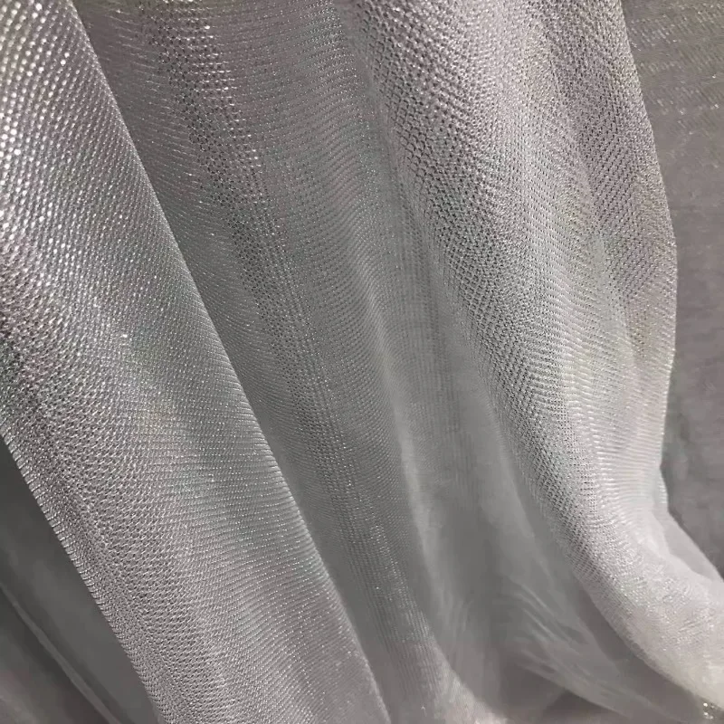 Kain jala elastis berkilau rin - Crystal Mesh Fabric ulasan dan harga