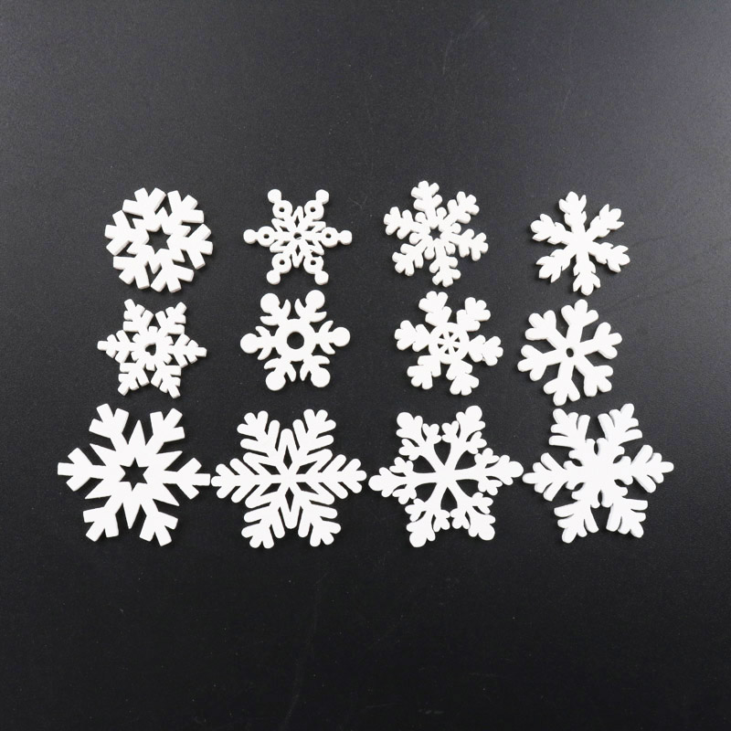 20Pcs Kayu Natal Kepingan Salj - Christmas Craft Embellishment ulasan dan harga