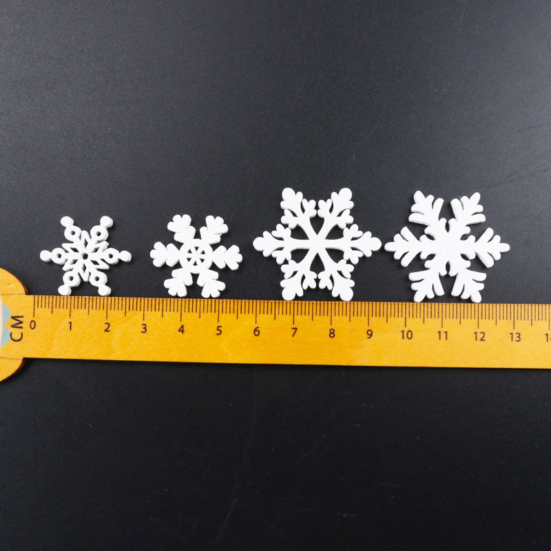 20Pcs Kayu Natal Kepingan Salj - Christmas Craft Embellishment ulasan dan harga