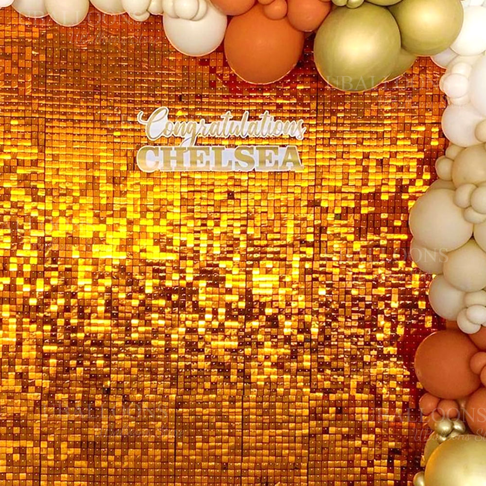 Panel Latar Belakang Dinding B - Sequin Fabric Panel ulasan dan harga