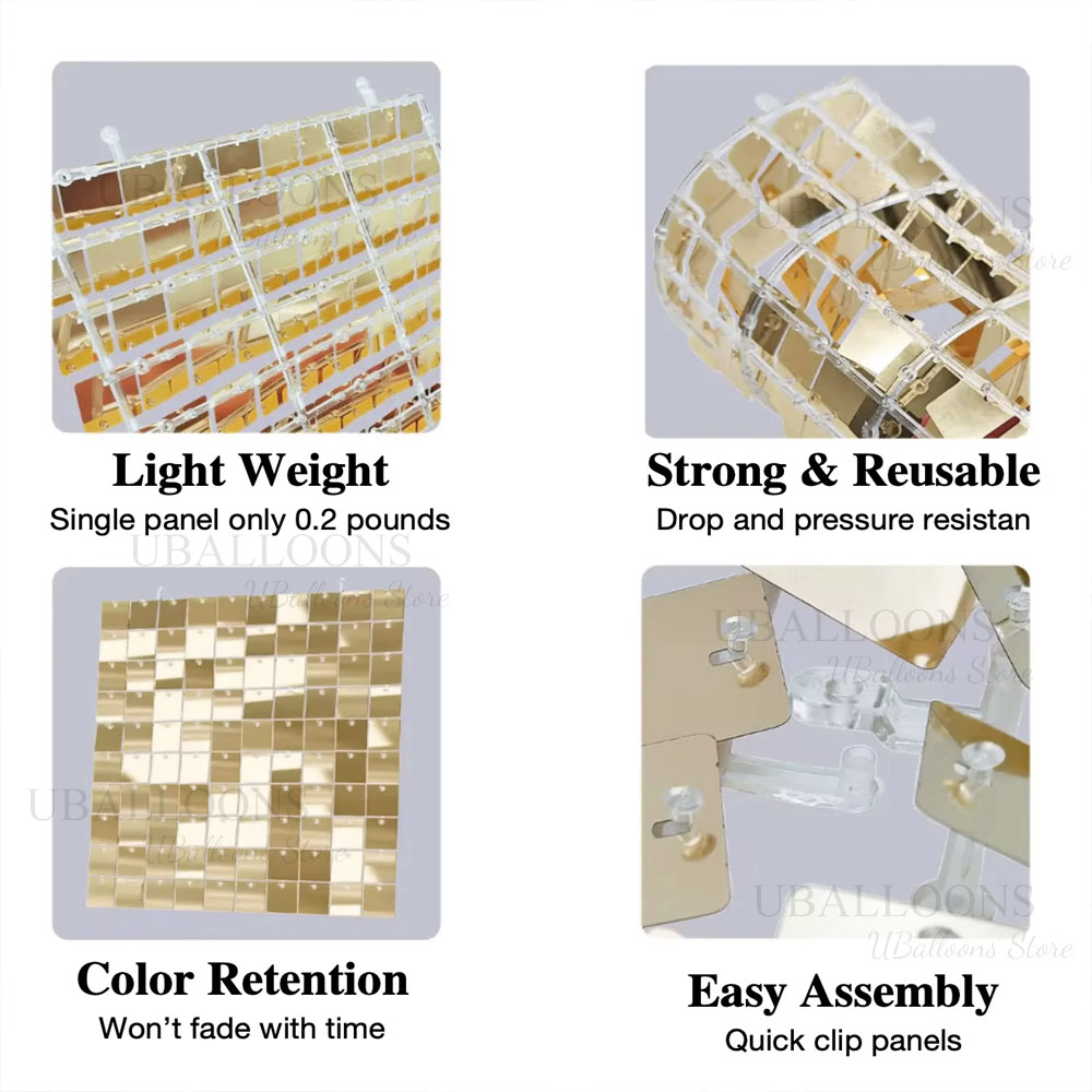 Panel Latar Belakang Dinding B - Sequin Fabric Panel ulasan dan harga