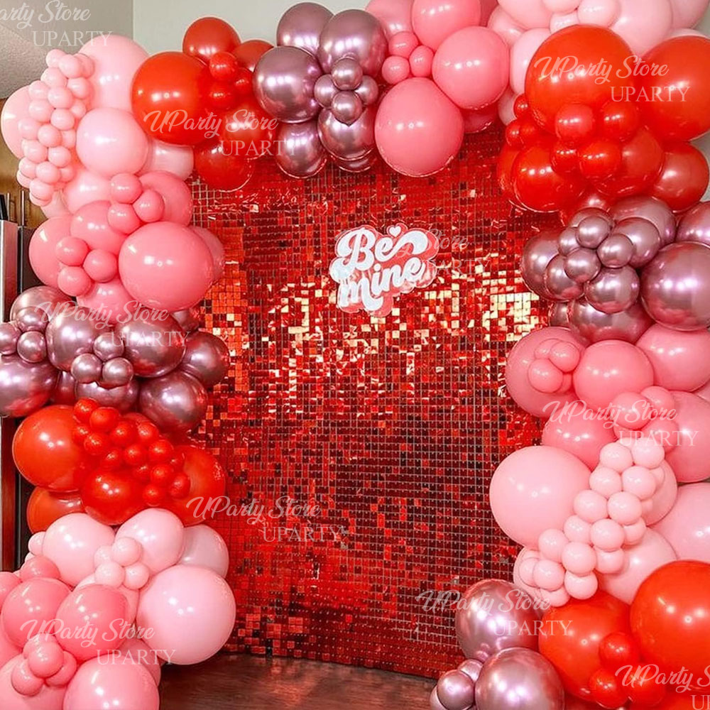 Panel Dinding Berkilau Merah 1 - Sequin Fabric Panel ulasan dan harga