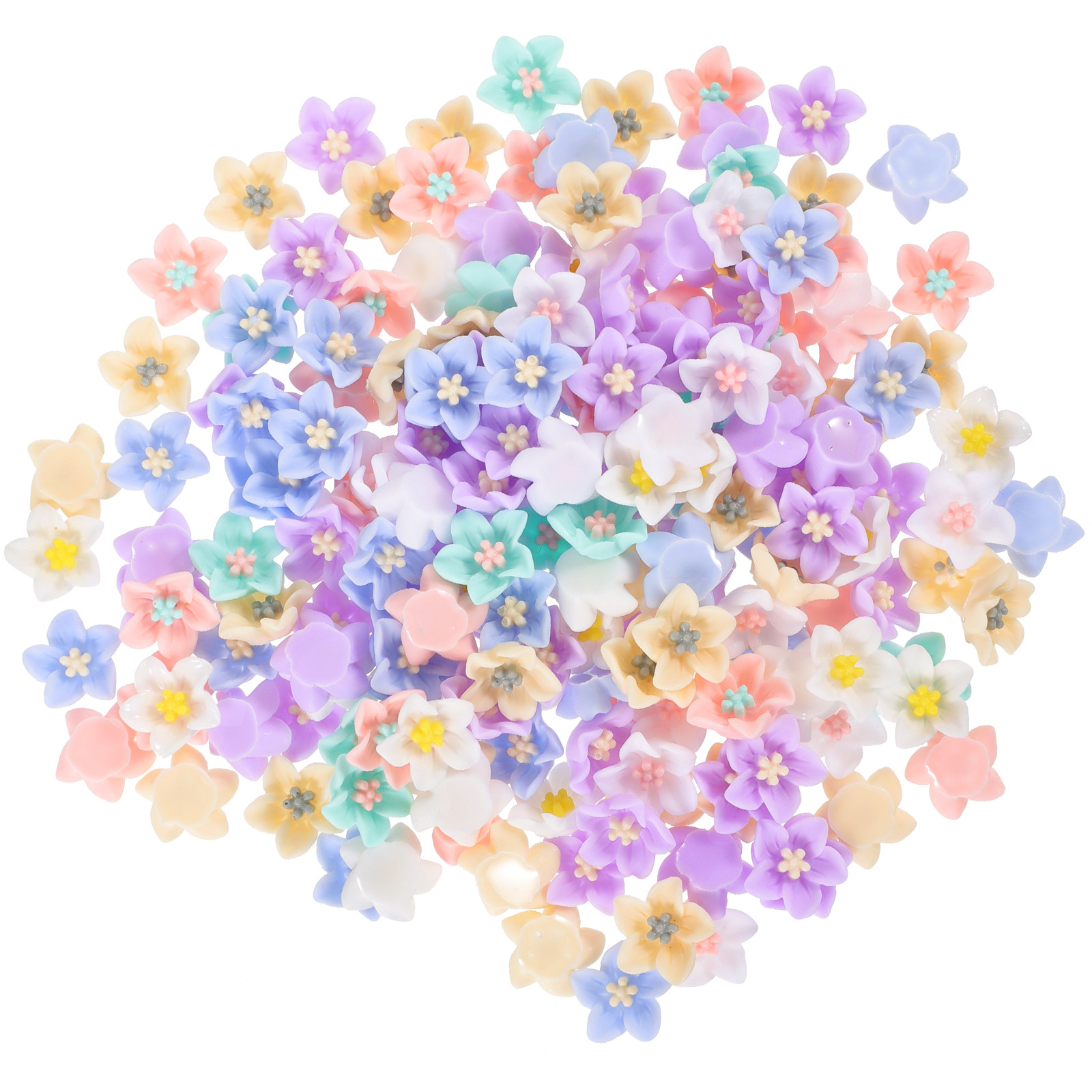 200Pcs Hiasan Bunga Resin Unik - Embellish Craft ulasan dan harga