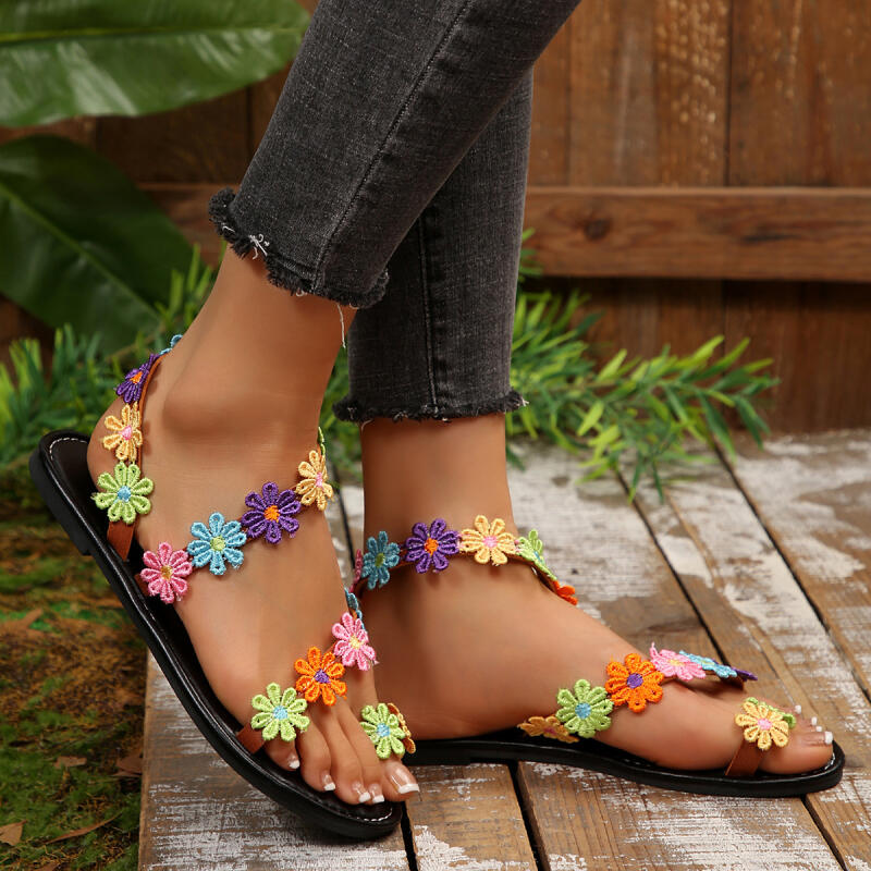 Sandal Wanita Bordir Bunga Boh - Embroidery Embellishments ulasan dan harga