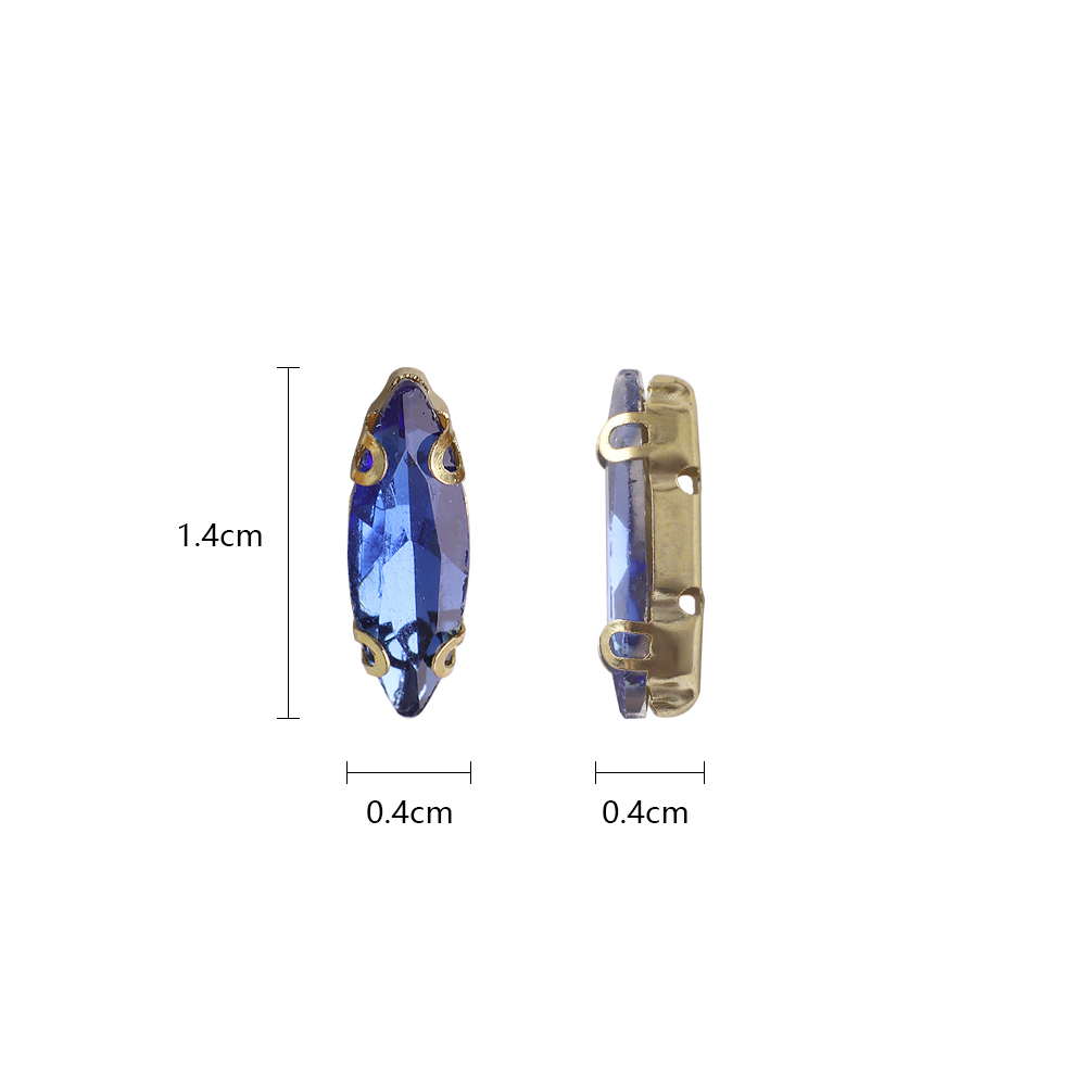 20 buah 4x15mm batu kaca krist - Sew On Rhinestone ulasan dan harga
