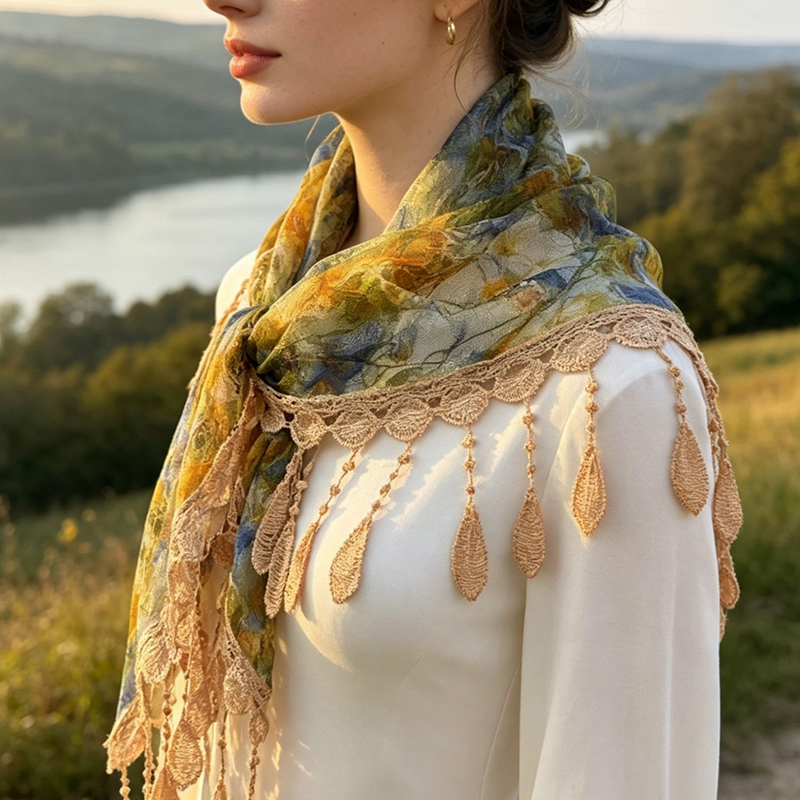 Syal Pinggang Renda Bunga Anti - Tassel Fringe Trim ulasan dan harga