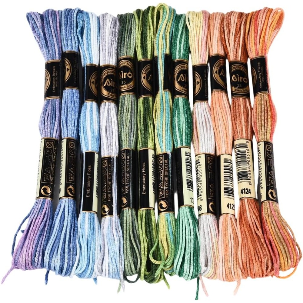 12 Gulungan Benang Sulam 105 Y - Embroidery Embellishments ulasan dan harga
