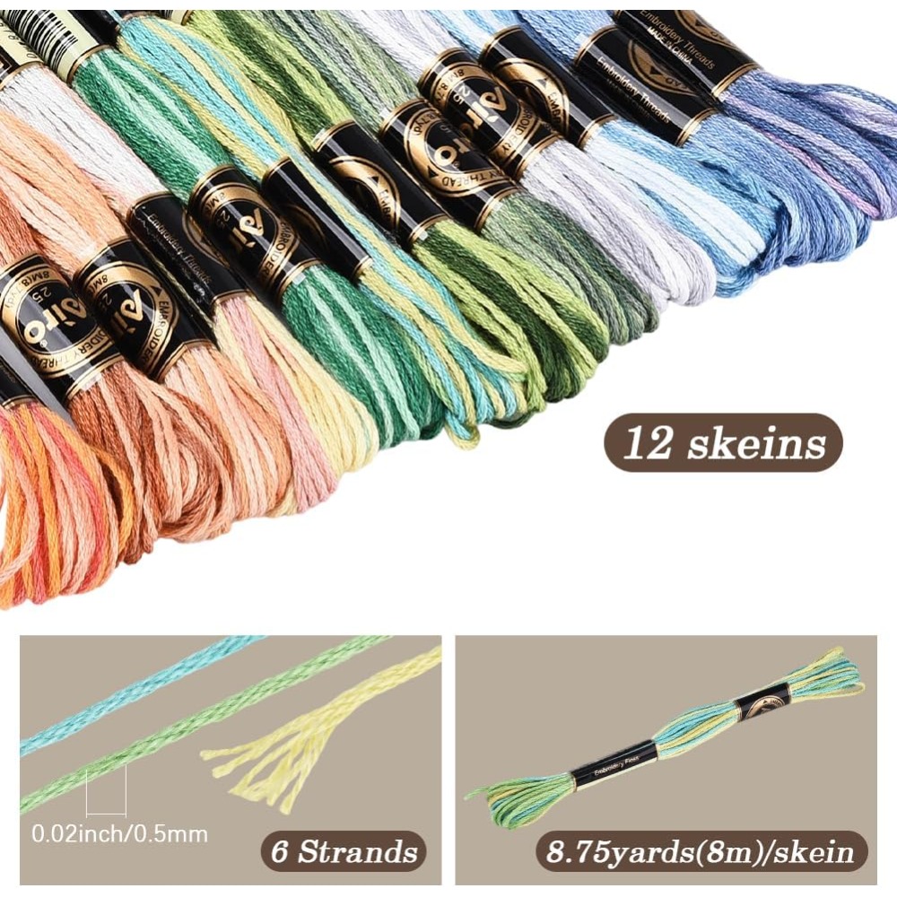 12 Gulungan Benang Sulam 105 Y - Embroidery Embellishments ulasan dan harga