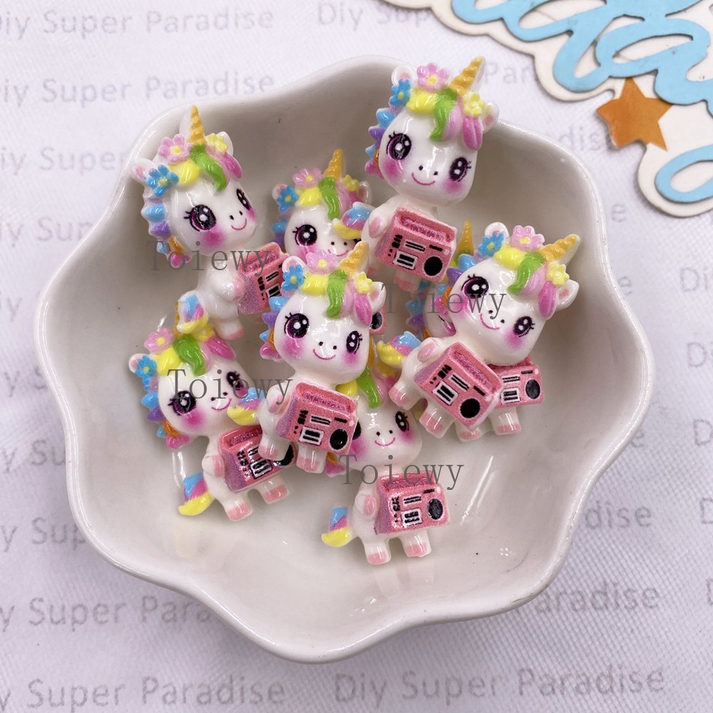 10pcs Resin Warna-warni Kartun - Christmas Craft Embellishment ulasan dan harga