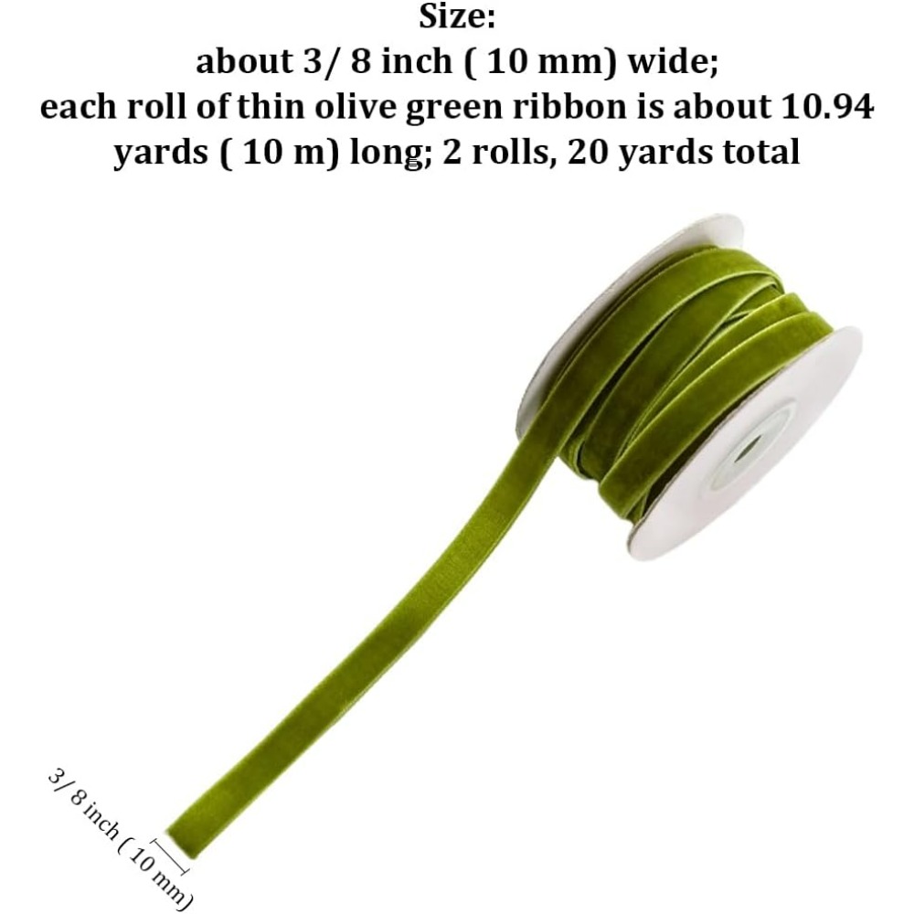2 Gulungan 21.88 Yard 3/8 Inci - Velvet Ribbon Roll ulasan dan harga