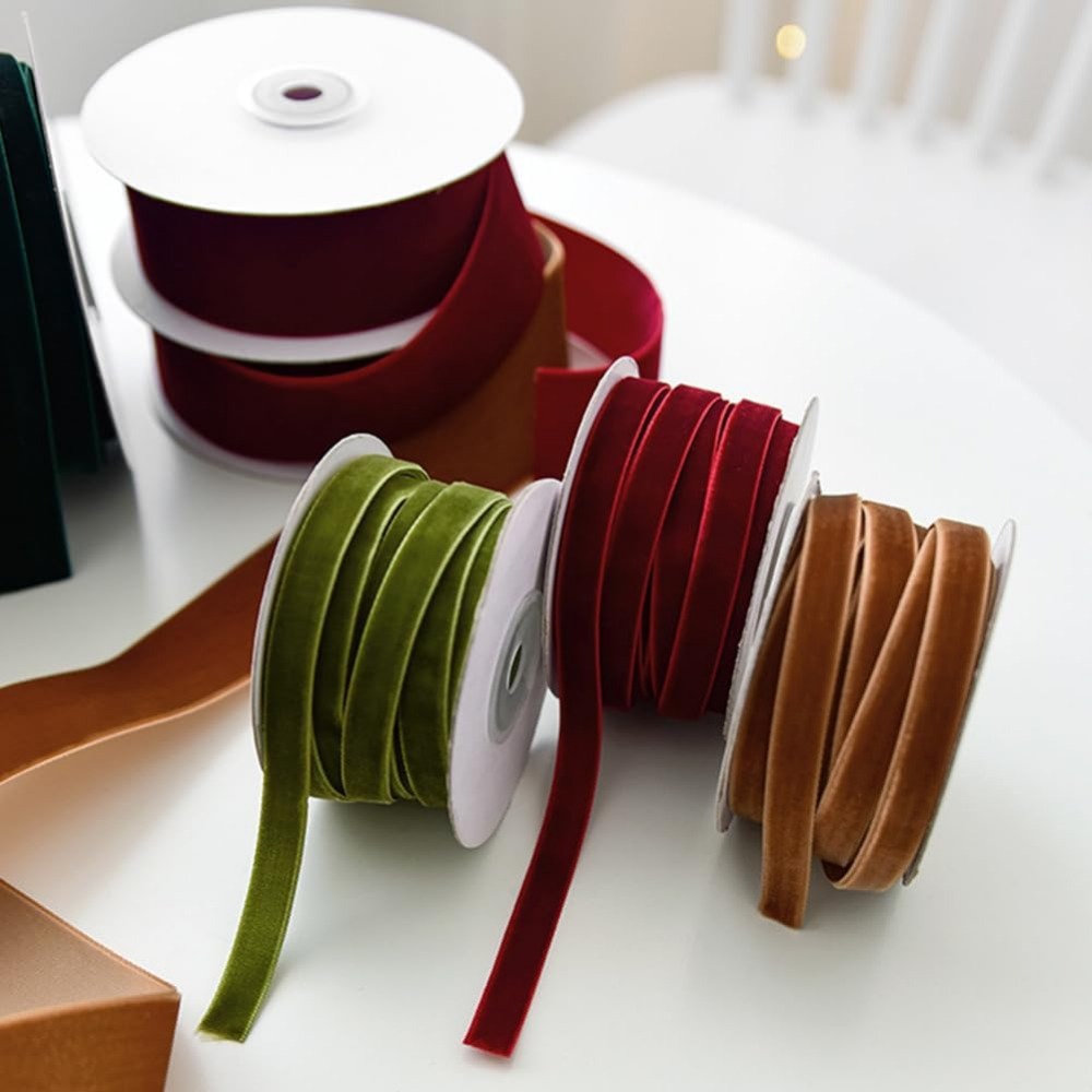 2 Gulungan 21.88 Yard 3/8 Inci - Velvet Ribbon Roll ulasan dan harga