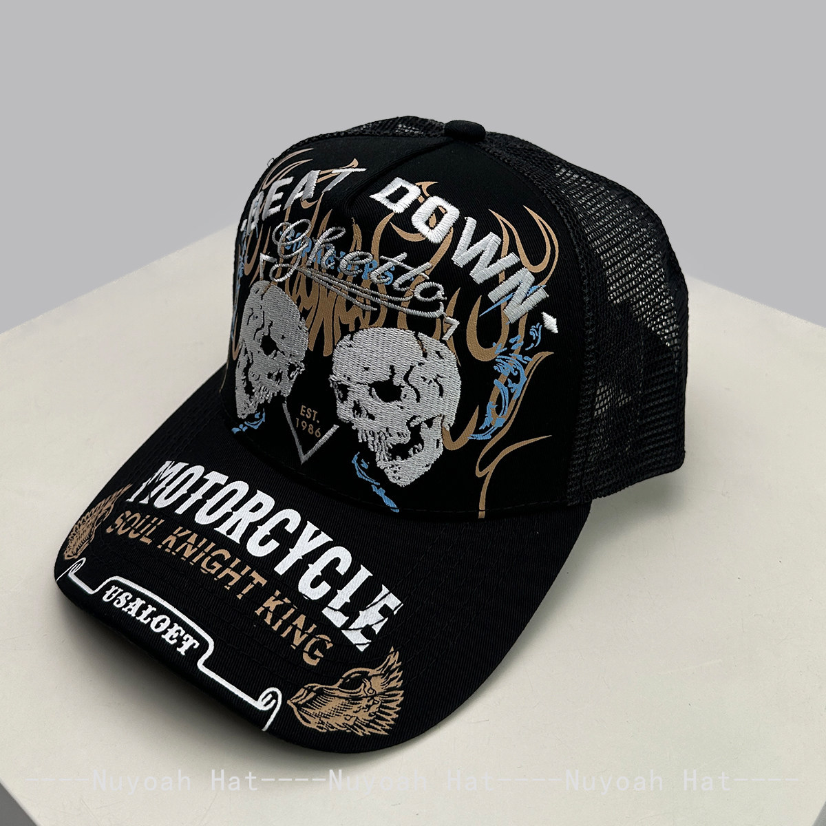 Topi Trucker Bordir Tengkorak  - Embroidery Craft ulasan dan harga