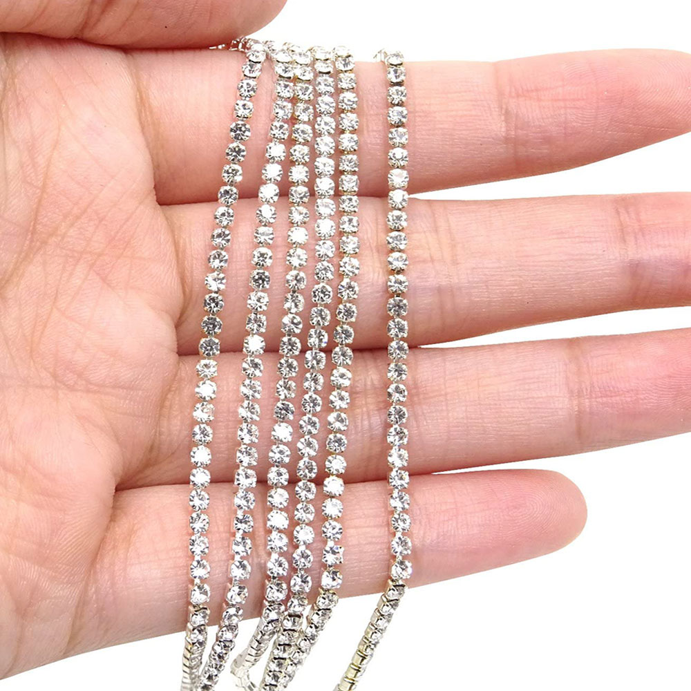 1 Meter Rantai Kristal Rhinest - Sew On Rhinestone ulasan dan harga