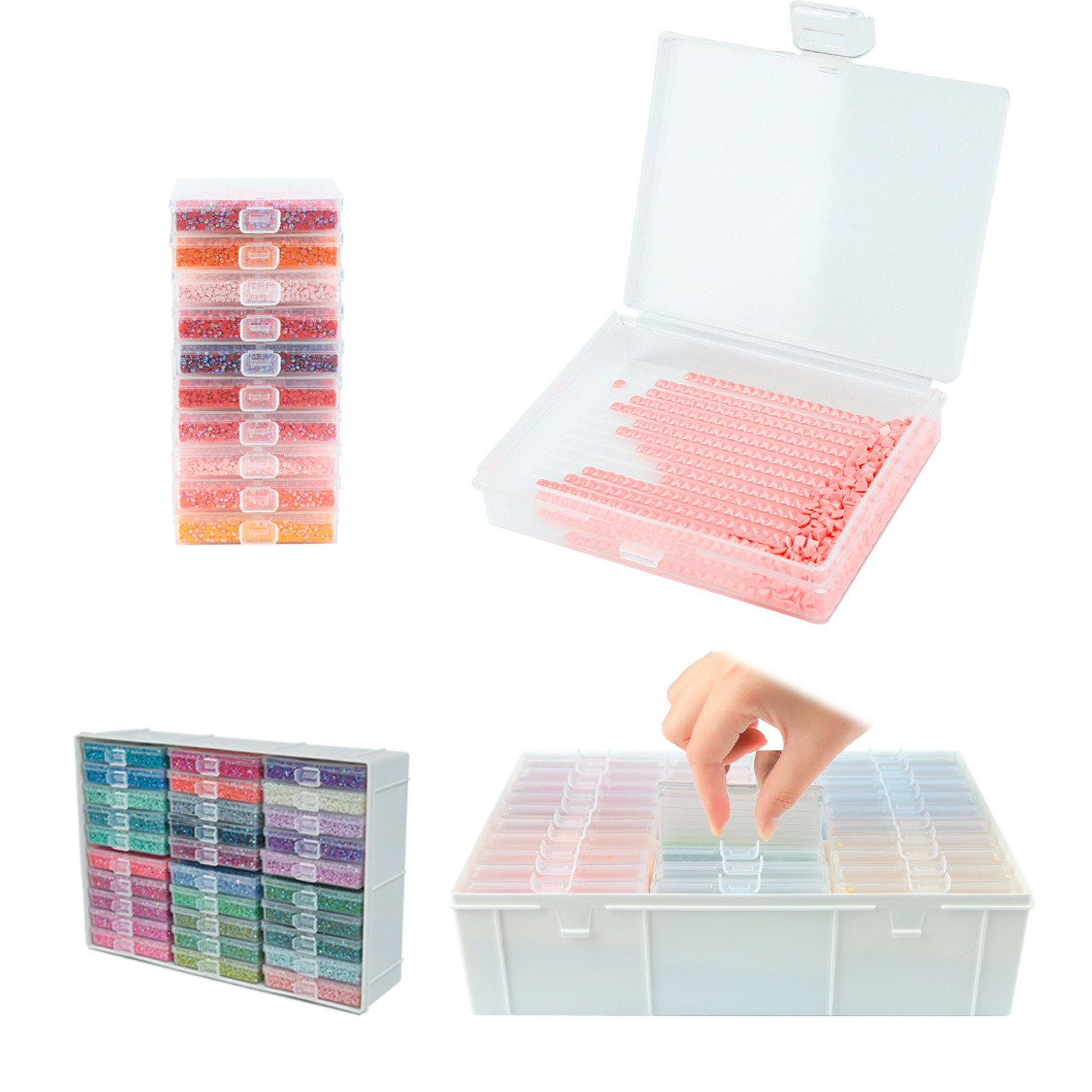 Set Wadah Seni Lukisan Berlian - Craft Embellishment Storage ulasan dan harga