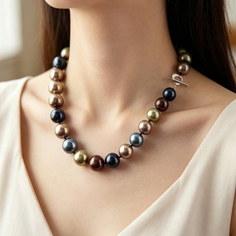 Besar 12Mm Multicolor Bulat So - Pearl Trim Chain ulasan dan harga