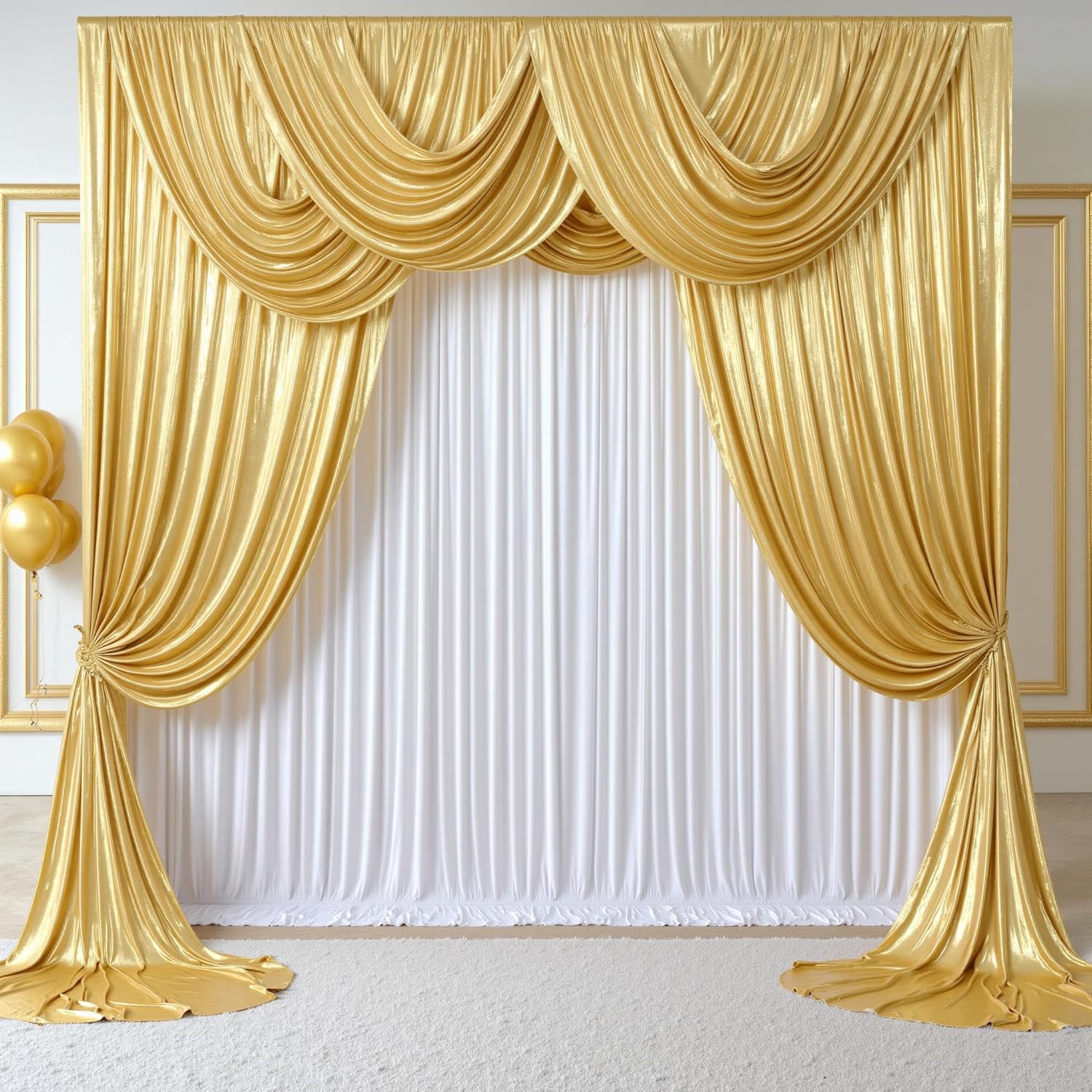 2.3x7FT Tirai Latar Belakang F - Sequin Fabric Panel ulasan dan harga