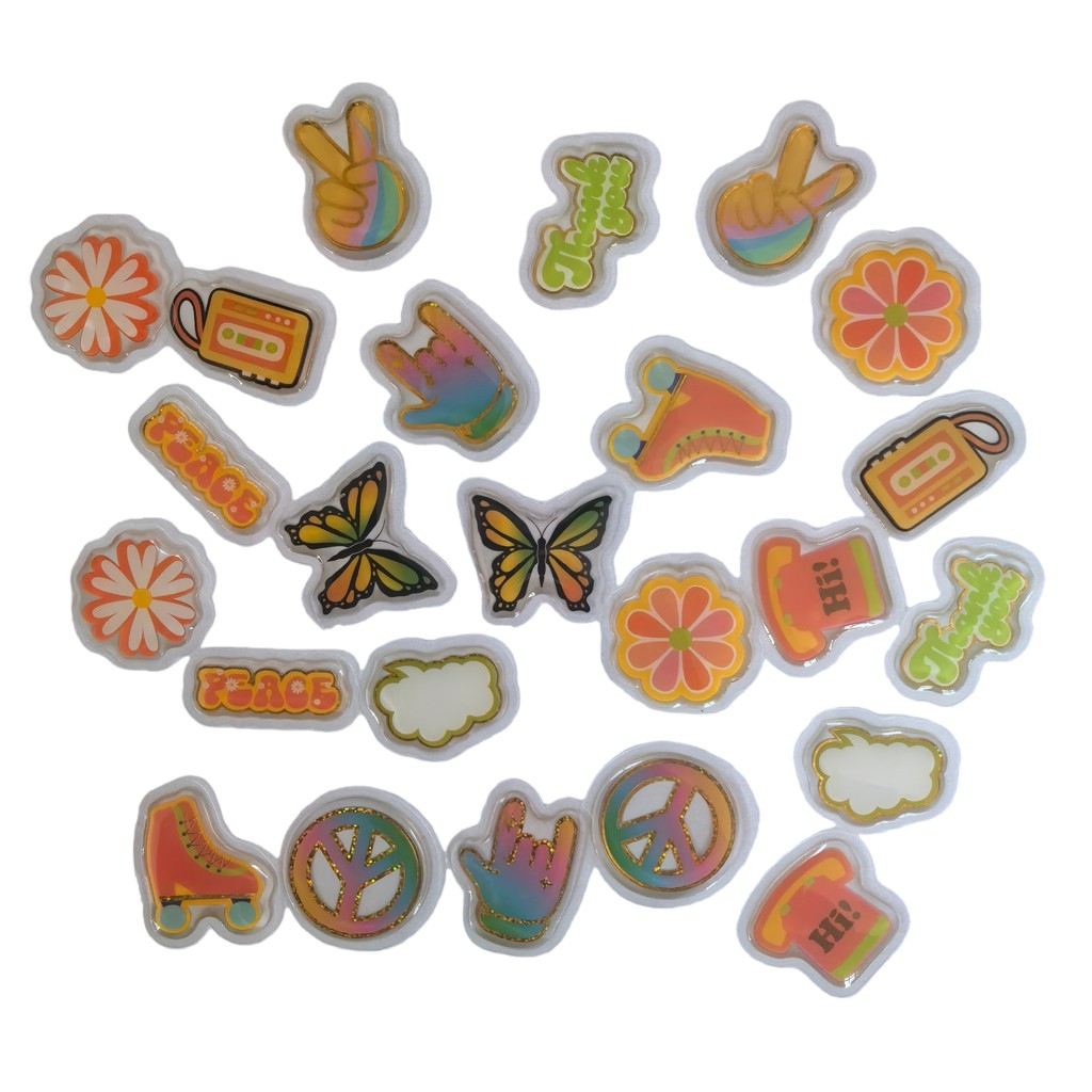 45 Buah Stiker Epoksi Menggema - Craft Embellishment World ulasan dan harga