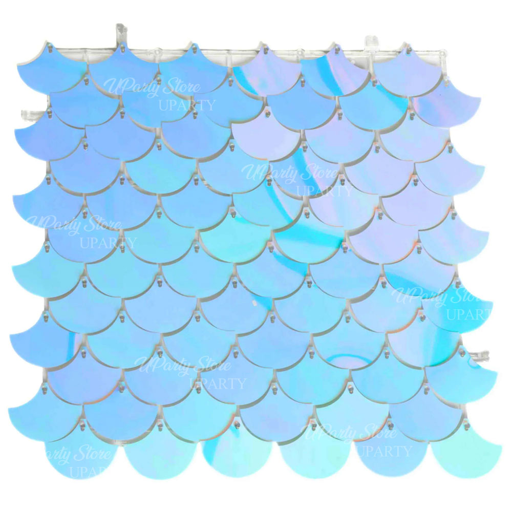 12pcs Panel Dinding Payet Putr - Sequin Fabric Panel ulasan dan harga