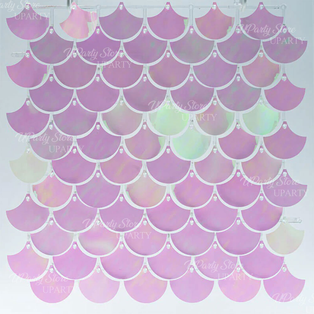 12pcs Panel Dinding Payet Putr - Sequin Fabric Panel ulasan dan harga