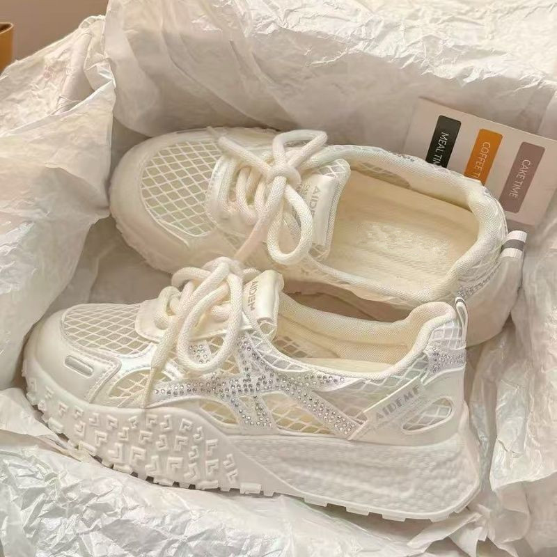 Sepatu Sneakers Wanita Musim P - Crystal Mesh Fabric ulasan dan harga