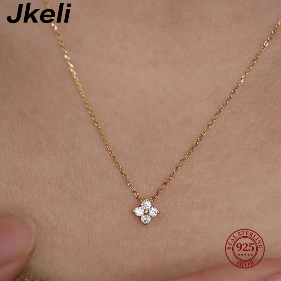 Jkeli kalung kecil semanggi em - Pearl Trim Chain ulasan dan harga