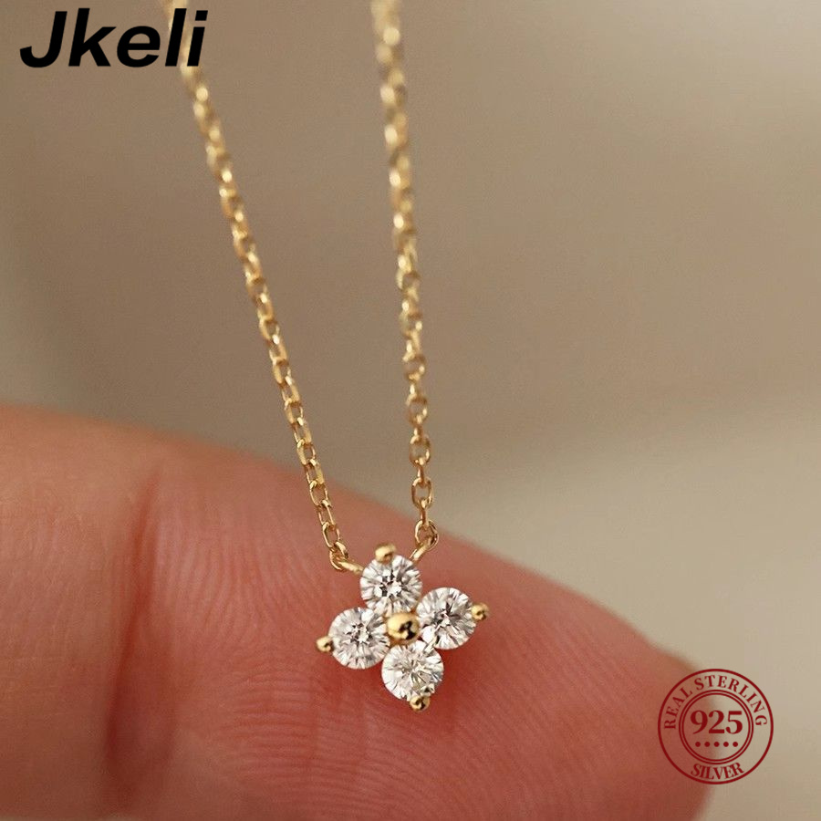 Jkeli kalung kecil semanggi em - Pearl Trim Chain ulasan dan harga