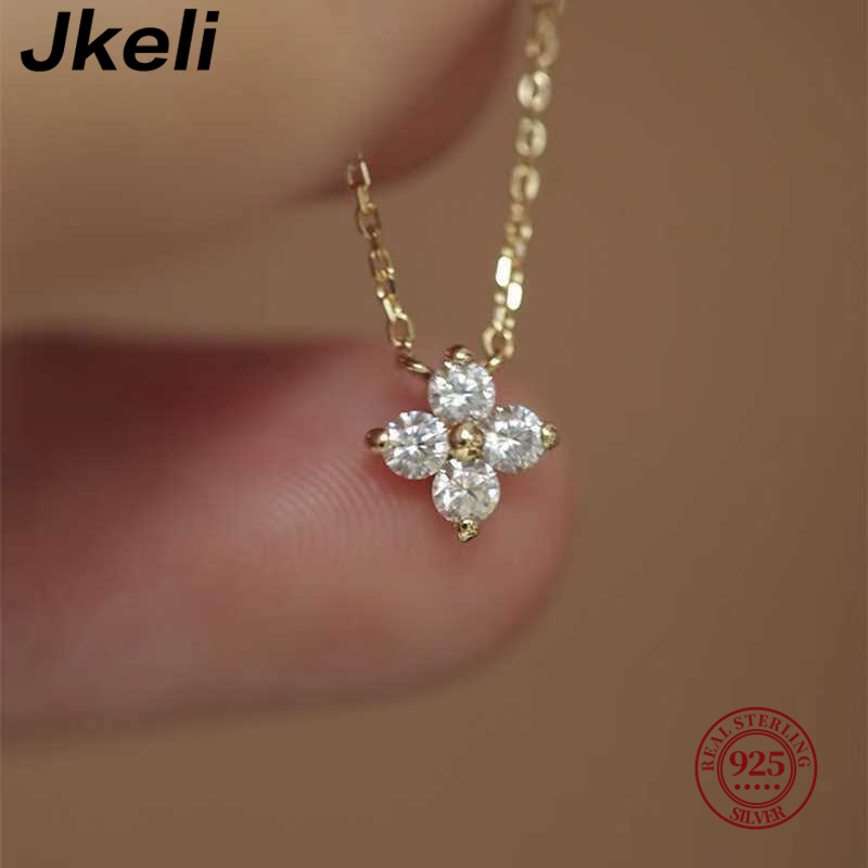 Jkeli kalung kecil semanggi em - Pearl Trim Chain ulasan dan harga