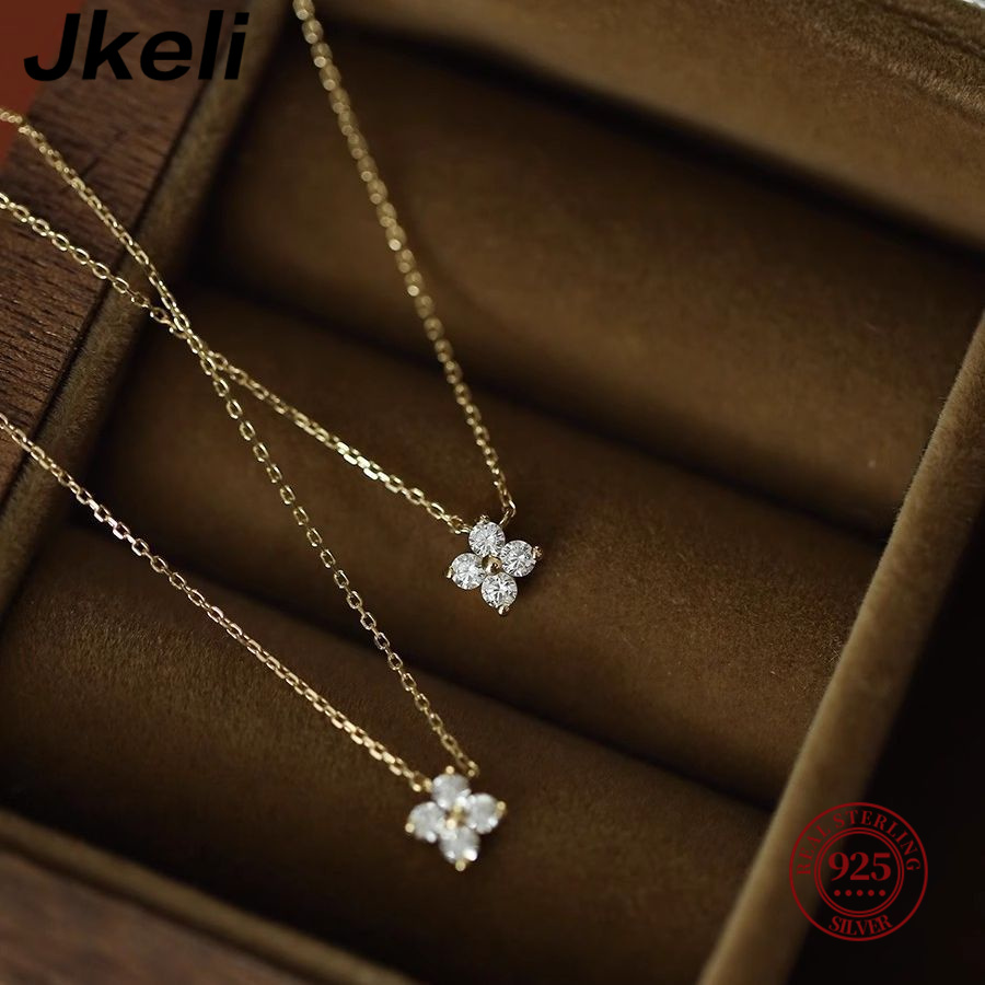 Jkeli kalung kecil semanggi em - Pearl Trim Chain ulasan dan harga