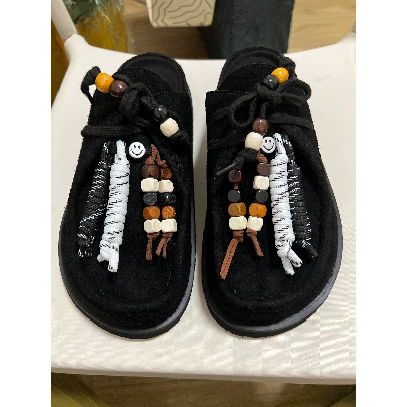 Sepatu Clogs Wanita Pria Kulit - Guipure Lace Panel ulasan dan harga