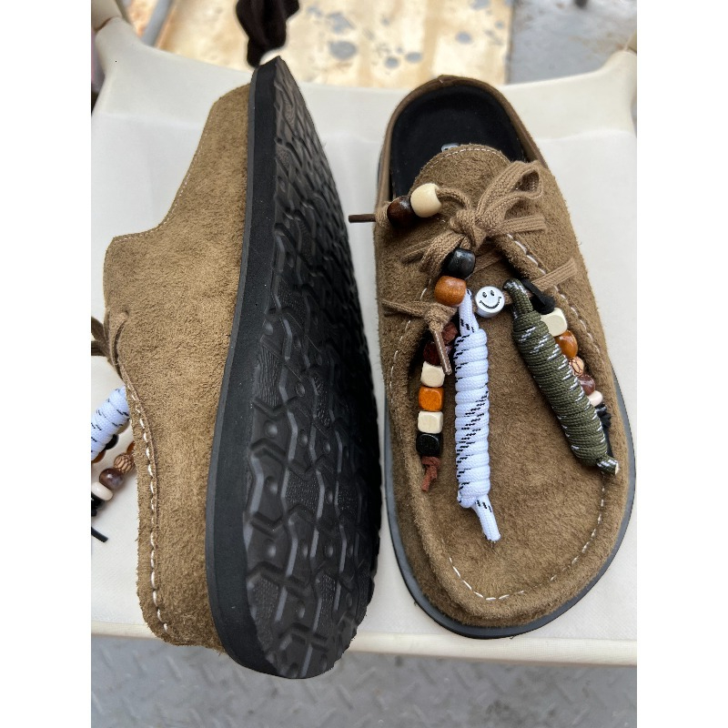 Sepatu Clogs Wanita Pria Kulit - Guipure Lace Panel ulasan dan harga