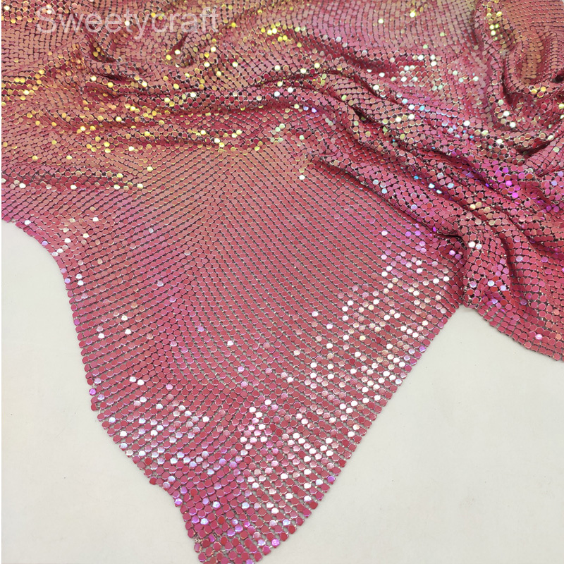 2022 Mode Glomesh Logam Fleksi - Crystal Mesh Fabric ulasan dan harga