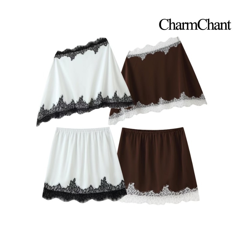 CHARMCHANT Setelan Dua Potong  - Elastic Lace Trim ulasan dan harga