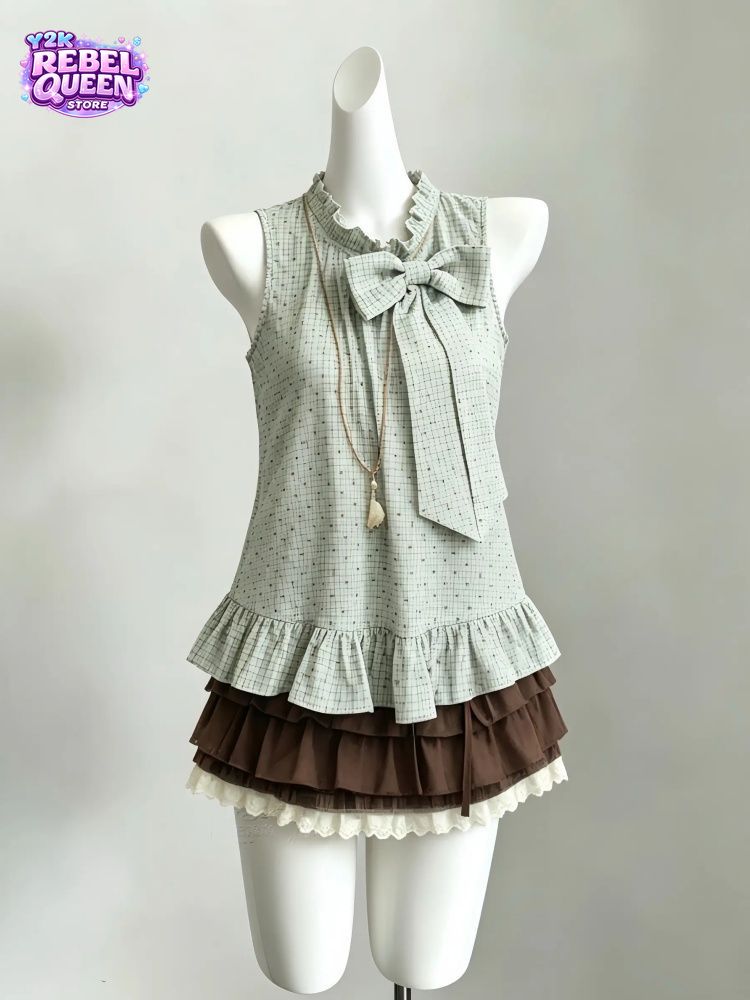 Set 2 Potong Pakaian Wanita Vi - Elastic Lace Trim ulasan dan harga