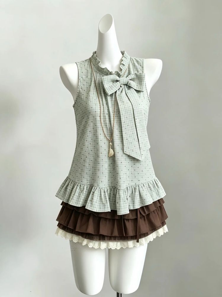 Set 2 Potong Pakaian Wanita Vi - Elastic Lace Trim ulasan dan harga